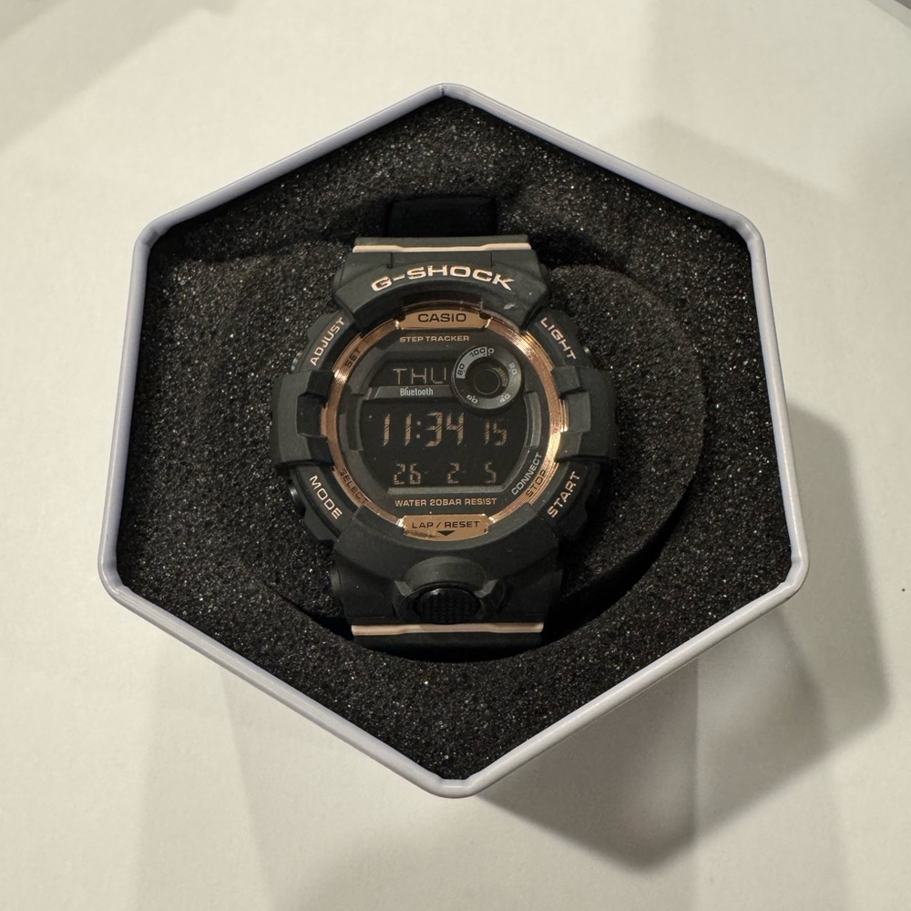 Casio G-Shock Model 3486 Black and Rose Gold Watch